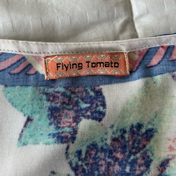 Flying TOMATO Floral Kimono Sleeve Kaftan Dress Size M/L - Picture 3 of 14